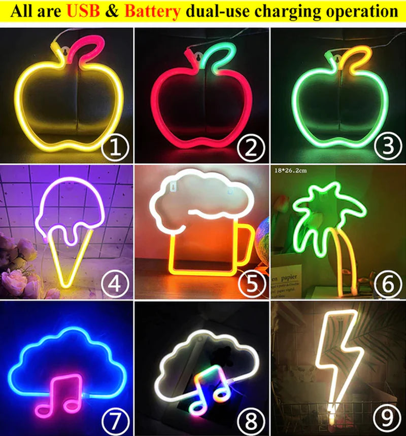 LED Neon Night Light Wall Hanging Neon Sign