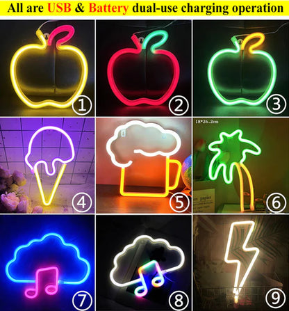 LED Neon Night Light Wall Hanging Neon Sign