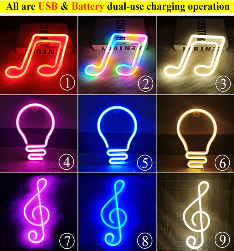 LED Neon Night Light Wall Hanging Neon Sign