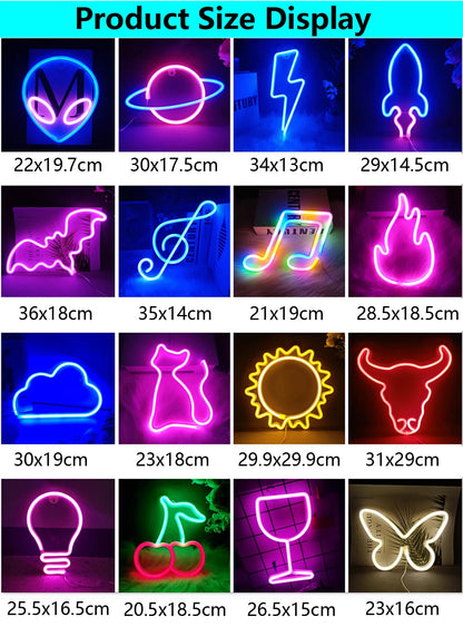 LED Neon Night Light Wall Hanging Neon Sign