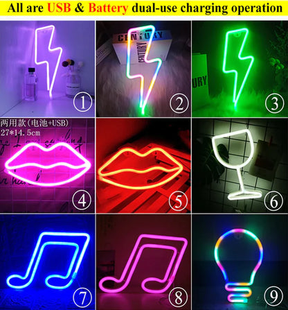 LED Neon Night Light Wall Hanging Neon Sign