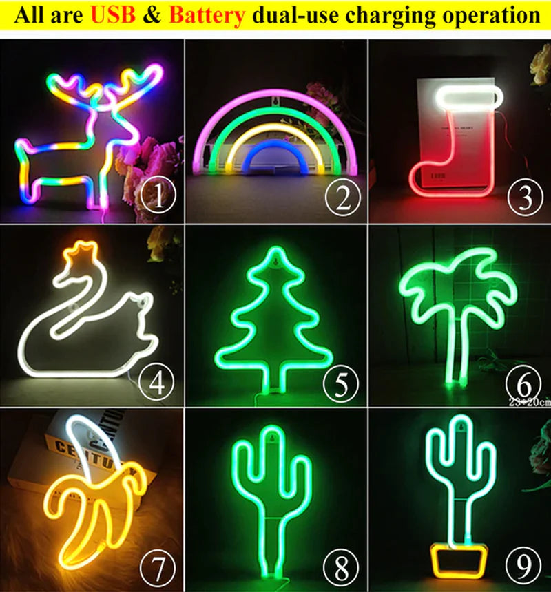 LED Neon Night Light Wall Hanging Neon Sign