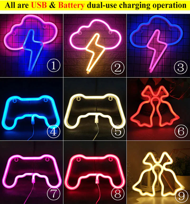 LED Neon Night Light Wall Hanging Neon Sign