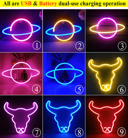 LED Neon Night Light Wall Hanging Neon Sign