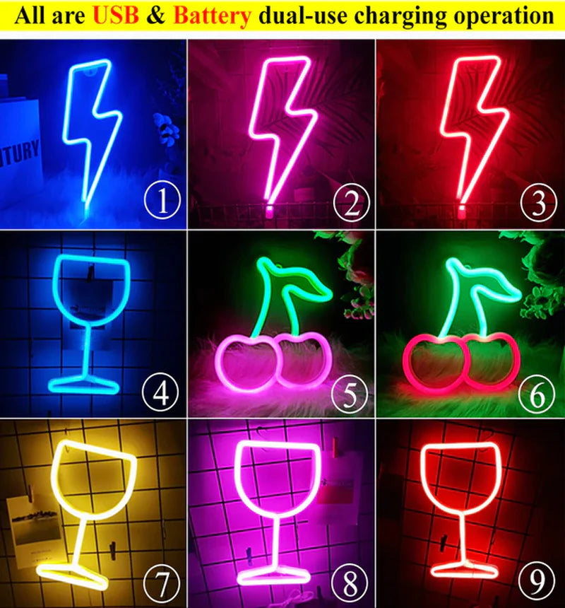 LED Neon Night Light Wall Hanging Neon Sign